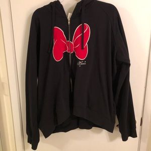 Minnie Mouse Ear Zip Up Hoodie